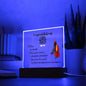 Congratulations Class of 2023 | Believe in Yourself | Female Red Grad Gown | Square Acrylic Plaque (LED Option) - ALL4THEGIFTOFIT