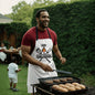 Dad The Grill Master Apron - White Black