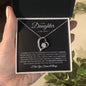 (TOP SELLER 🔥)To My Daughter | I Closed My Eyes - Black Card | Forever Love Necklace