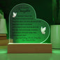 To Our Beautiful Daughter - Love Mom & Dad | Heart Acrylic Plaque (Pink Butterfly)