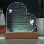 To My Beautiful Daughter - Love Dad | Heart Acrylic Plaque (Pink Butterfly)