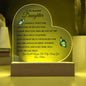 To My Beautiful Daughter - Love Mom | Heart Acrylic Plaque (Blue Butterfly)