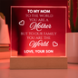 To My Mom | Son | Acrylic Plaque