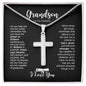 Grandson on Your Graduation | Believe in Yourself | Cross Neclace - ALL4THEGIFTOFIT