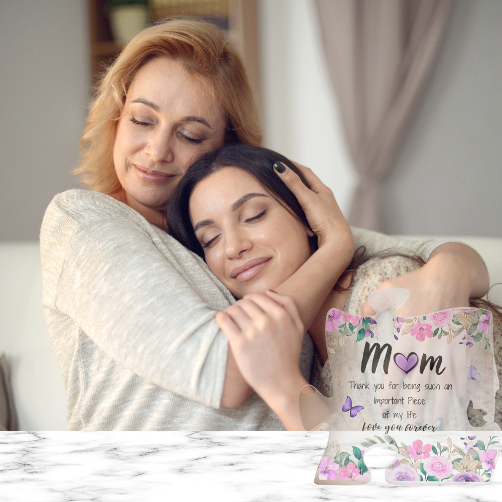 Mom | | Important Piece | Printed Acrylic Puzzle Plaque | Gift for Mother's Day, Birthdays, Holidays, Special Occasions
