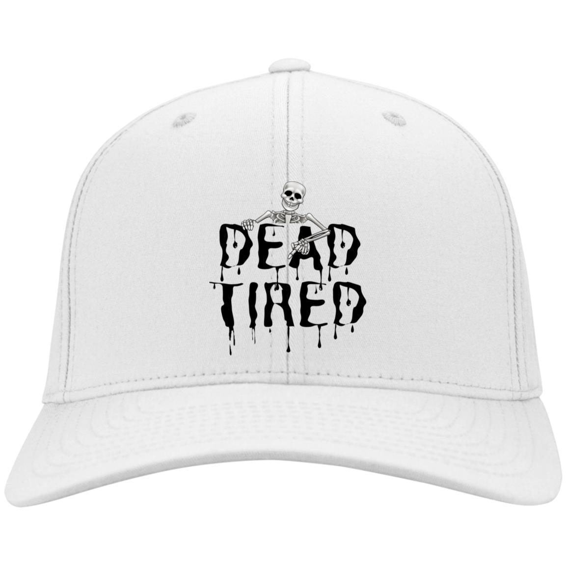 Dead Tired (Black) -Halloween- CP80 Embroidered Twill Cap - ALL4THEGIFTOFIT