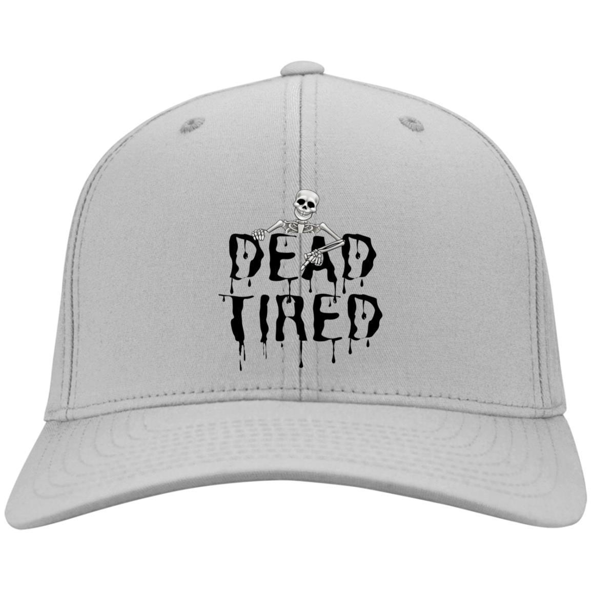 Dead Tired (Black) -Halloween- CP80 Embroidered Twill Cap - ALL4THEGIFTOFIT