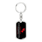 To My Friend | Sisters by Heart | Dog Tag Swivel Keychain - ALL4THEGIFTOFIT
