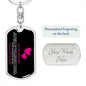 To My Bestie | Sisters by Heart | Dog Tag Swivel Keychain - ALL4THEGIFTOFIT