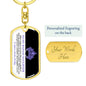 To My Badass Daughter | You are Capable | Graphic Dog Tag Keychain - Gift for Birthdays, Holidays, Just Because - ALL4THEGIFTOFIT