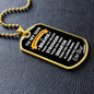 To My Son - You are Braver Than You Believe - Dad (White Design) Dog Tag - ALL4THEGIFTOFIT