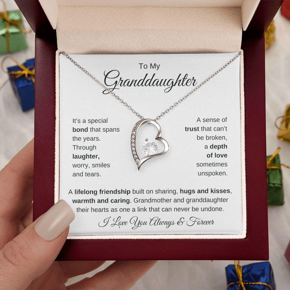 To My Granddaughter | Love You Always | Forever Love Necklace - Gift for Birthday, Holidays, Just Because - ALL4THEGIFTOFIT