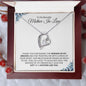 To My Beautiful Mother-In-Law | Gift Of You (Son-in-Law) | Forever Love Necklace - Gift for Mother's Day, Wedding, Birthday, Holidays - ALL4THEGIFTOFIT