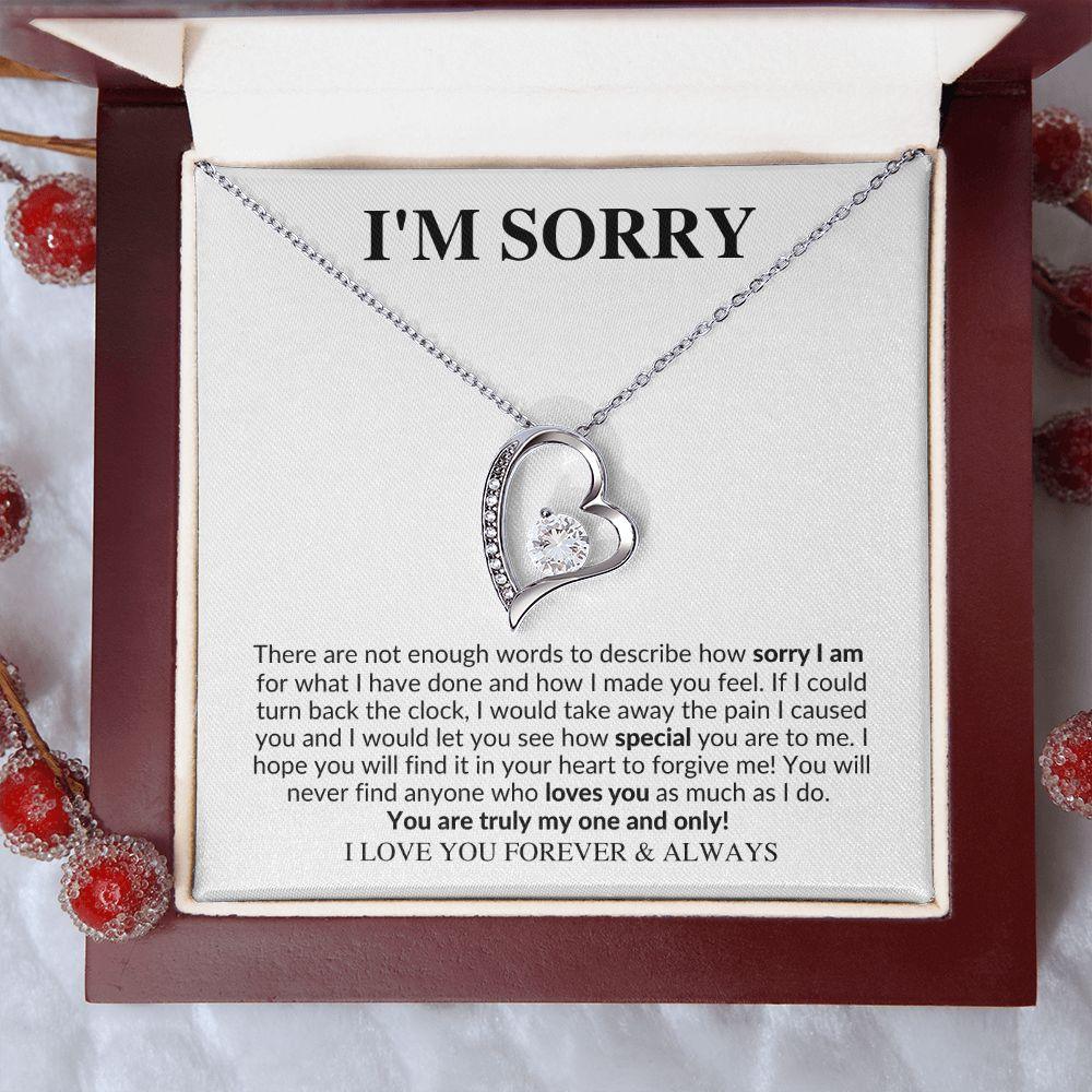 I'm Sorry | You are Truly My One and Only | forever Love Necklace - Gift for Wife, Soulmate, Fiancée, Girlfriend - ALL4THEGIFTOFIT