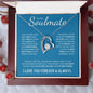 To My Soulmate (Blue Card) | I Love You Forever & Always | Forever Love Necklace - Gift for Wife, Fiance, Girlfriend - ALL4THEGIFTOFIT