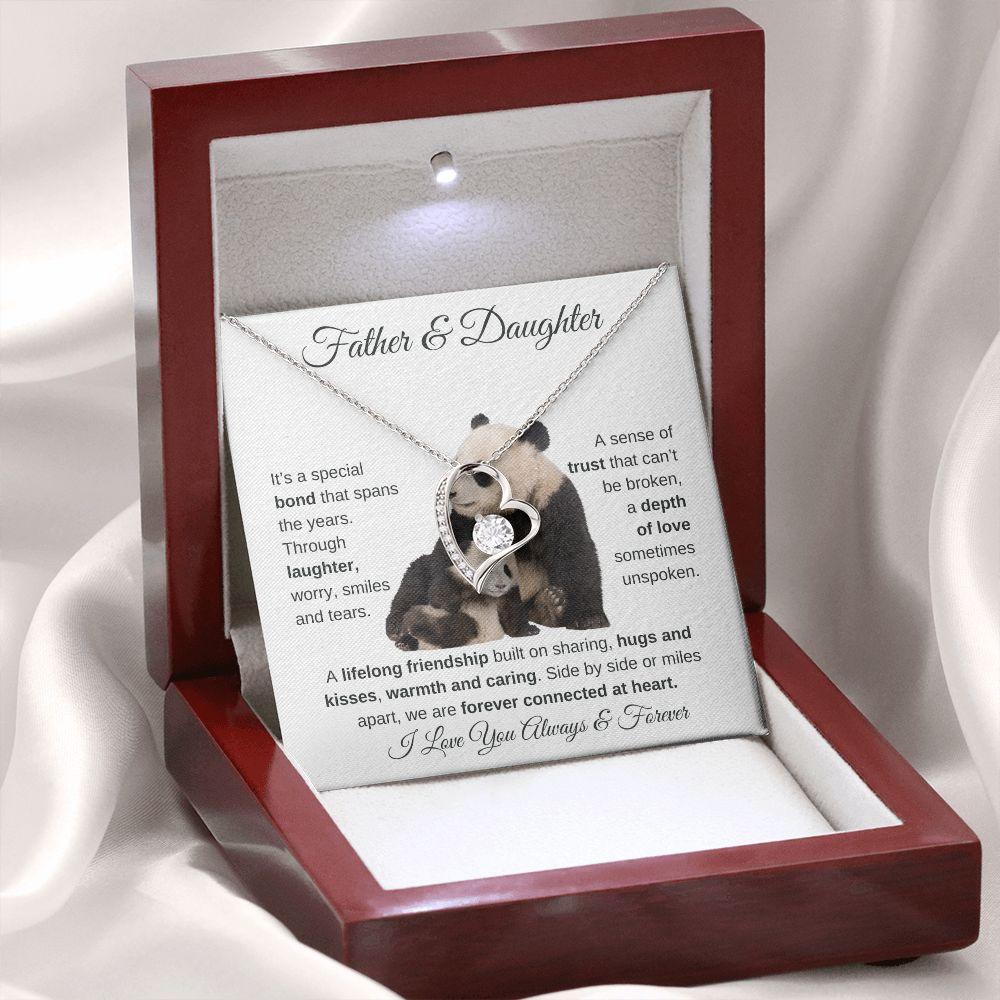 Father & Daughter | Forever Connected At Heart | Forever Love Necklace - ALL4THEGIFTOFIT
