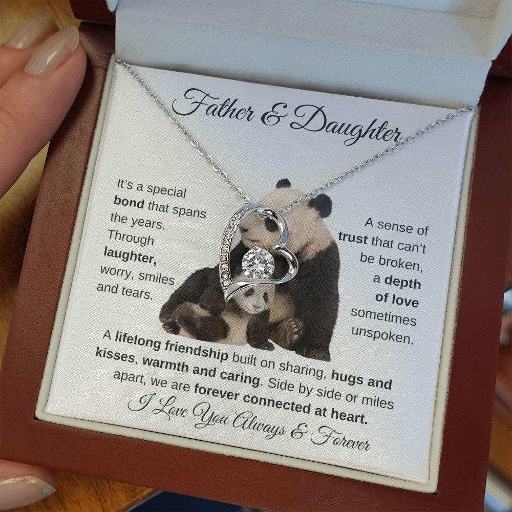 Father & Daughter | Forever Connected At Heart | Forever Love Necklace - ALL4THEGIFTOFIT
