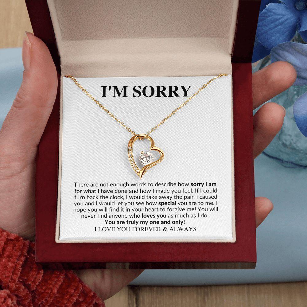 I'm Sorry | You are Truly My One and Only | forever Love Necklace - Gift for Wife, Soulmate, Fiancée, Girlfriend - ALL4THEGIFTOFIT
