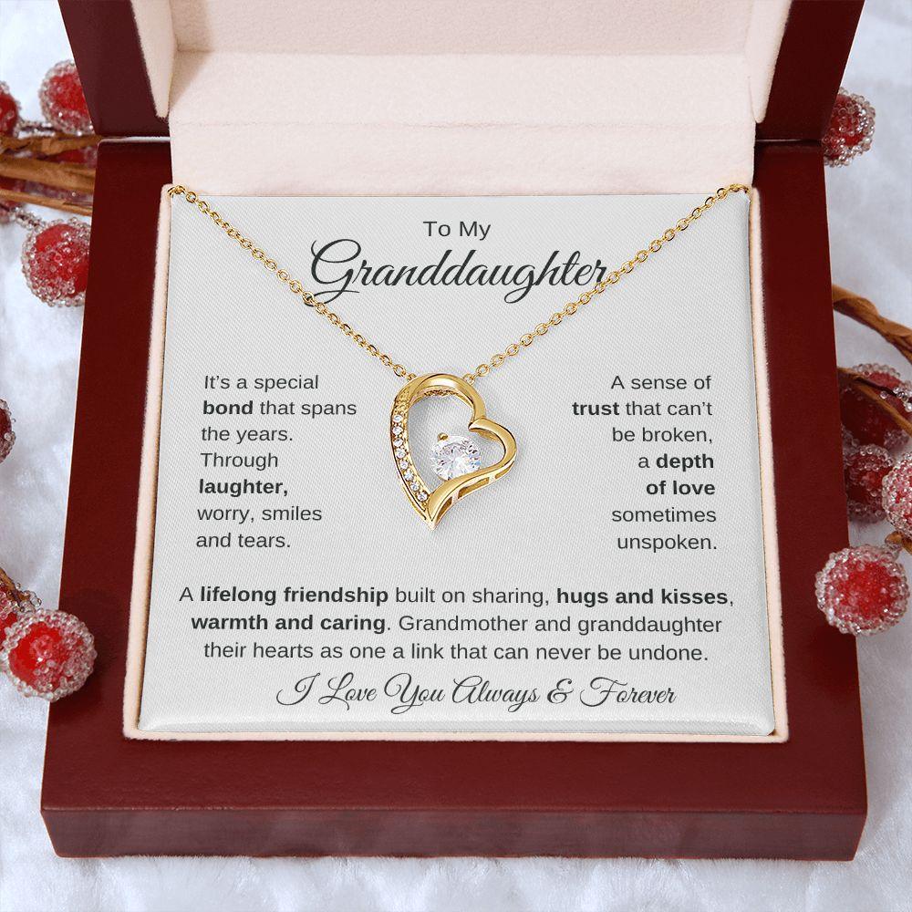 To My Granddaughter | Love You Always | Forever Love Necklace - Gift for Birthday, Holidays, Just Because - ALL4THEGIFTOFIT