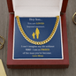 Hey Son.. | Love Mom | Cuban Link Chain - ALL4THEGIFTOFIT