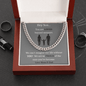 Hey Son... | Love Mom & Dad | Cuban Link Chain - ALL4THEGIFTOFIT