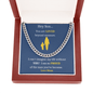 Hey Son.. | Love Mom | Cuban Link Chain - ALL4THEGIFTOFIT
