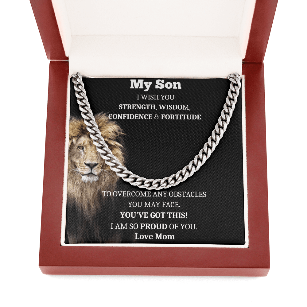 My Son | I Wish You Strength Cuban Link Chain - ALL4THEGIFTOFIT