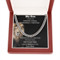 My Son | I Wish You Strength Cuban Link Chain - ALL4THEGIFTOFIT
