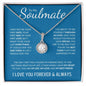 To My Soulmate (Blue Card) | I Love You Forever & Always | Eternal Hope Necklace - Gift for Wife, Fiance, Girlfriend - ALL4THEGIFTOFIT