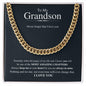 To My Grandson | Never Forget That I Love You | Cuban Link Chain - ALL4THEGIFTOFIT
