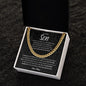 To My Son (Textured Black) | I am Proud of You | Cuban Link Chain) - ALL4THEGIFTOFIT