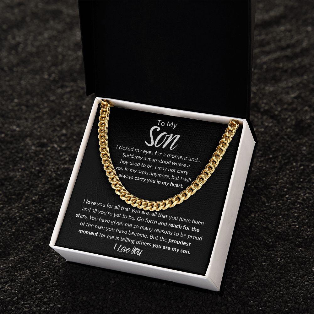 To My Son | Go Forth and Reach for the Stars | Cuban Link - ALL4THEGIFTOFIT