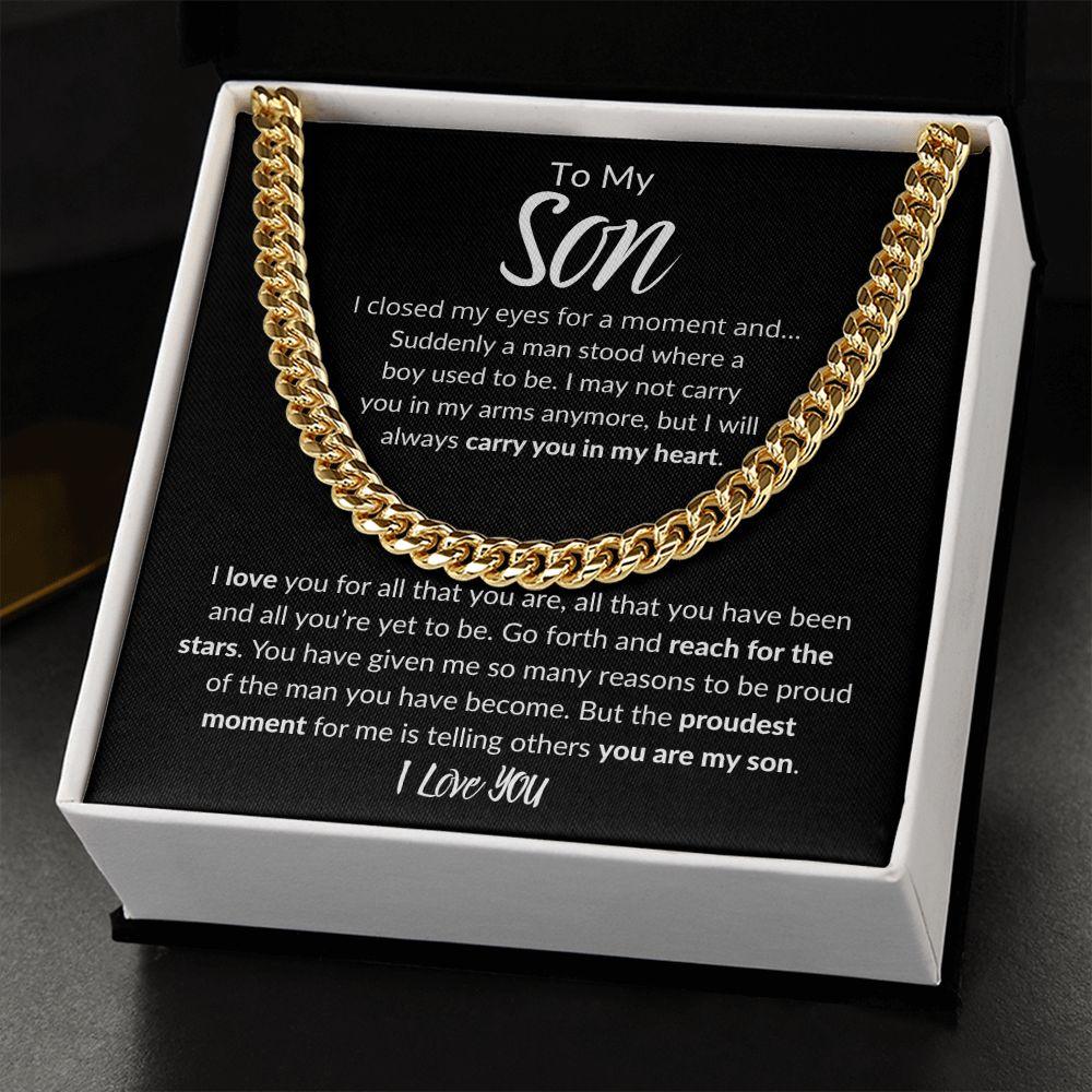 To My Son | Go Forth and Reach for the Stars | Cuban Link - ALL4THEGIFTOFIT