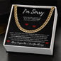 I'm Sorry - I Was a Fool | Cuban Link Chain - Gift for Husband, Soulmate, Fiancé, Boyfriend - ALL4THEGIFTOFIT