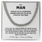 To My Man | My King | Cuban Link Chain - Gift for Husband, Soulmate, Fiancé, Boyfriend - ALL4THEGIFTOFIT