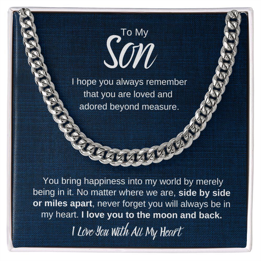 To My Son | Cuban Link Chain - ALL4THEGIFTOFIT