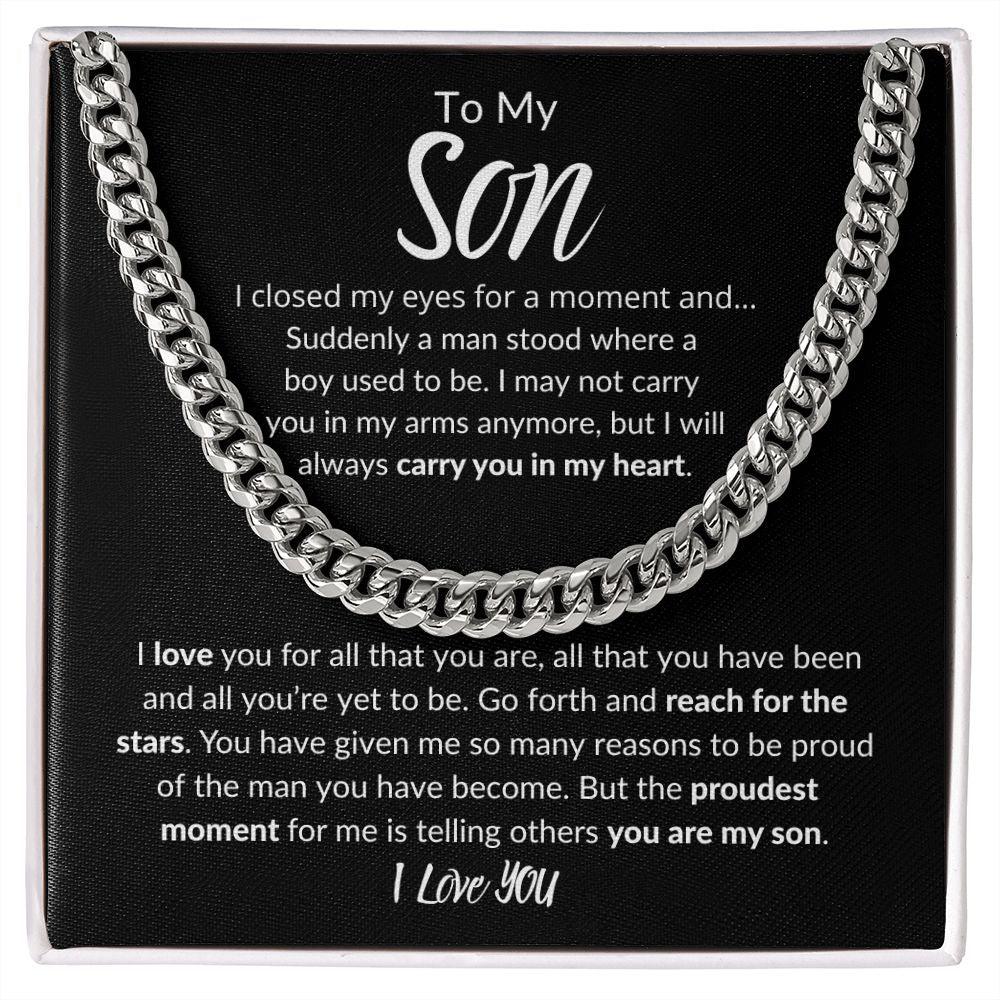 To My Son | Go Forth and Reach for the Stars | Cuban Link - ALL4THEGIFTOFIT
