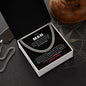 To My Man | You Complete Me | Cuban Link Chain - Gift for Husband, Soulmate, Fiance, Boyfriend - ALL4THEGIFTOFIT