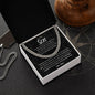 To My Son (Textured Black) | I am Proud of You | Cuban Link Chain) - ALL4THEGIFTOFIT