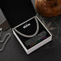 To My Man | Forever By My Side | Cuban Link Chain - Gift for Husband, Soulmate, Fiancé, Boyfriend, Birthday, Anniversary - ALL4THEGIFTOFIT