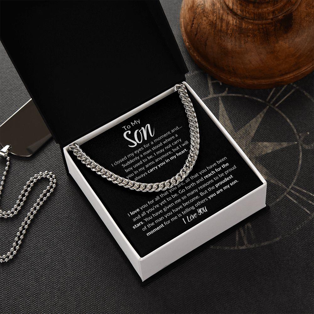 To My Son | Go Forth and Reach for the Stars | Cuban Link - ALL4THEGIFTOFIT