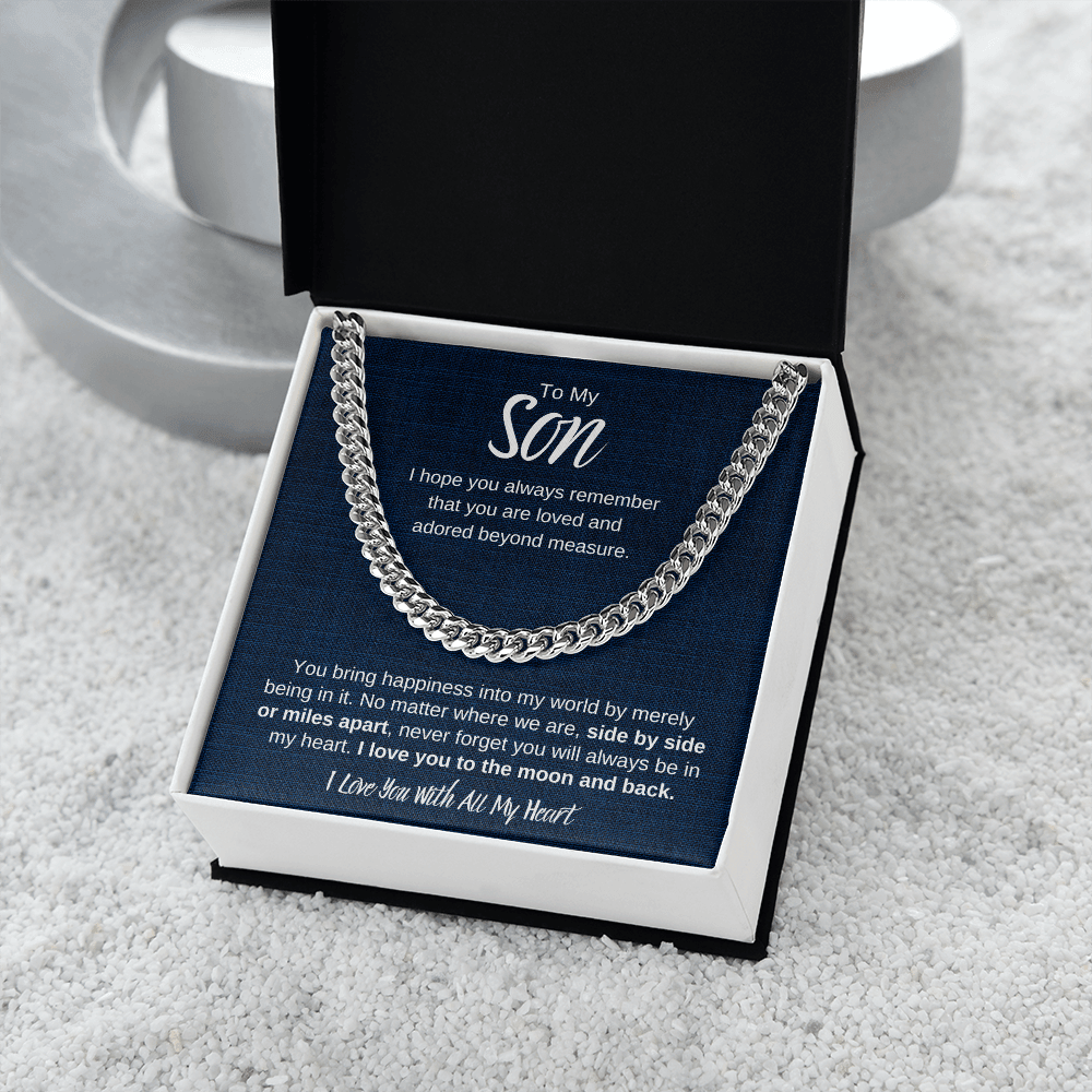 To My Son | Cuban Link Chain - ALL4THEGIFTOFIT