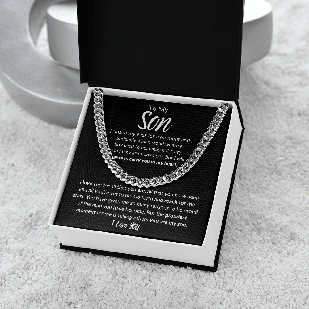 To My Son | Go Forth and Reach for the Stars | Cuban Link - ALL4THEGIFTOFIT