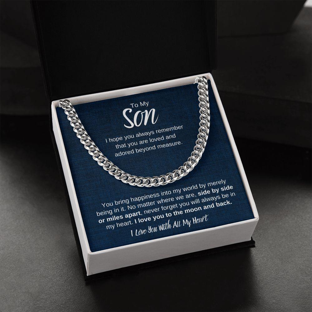To My Son | Cuban Link Chain - ALL4THEGIFTOFIT