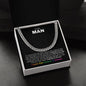 To My Man | Forever By My Side | Cuban Link Chain - Gift for Husband, Soulmate, Fiancé, Boyfriend, Birthday, Anniversary - ALL4THEGIFTOFIT