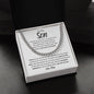 To My Son | Reach for the Stars | Love, Mom (Cuban Link Chain) - ALL4THEGIFTOFIT
