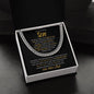 To Our Amazing Son | You are Always in Our Heart - Love Mom & Dad | Cuban Link Chain - ALL4THEGIFTOFIT