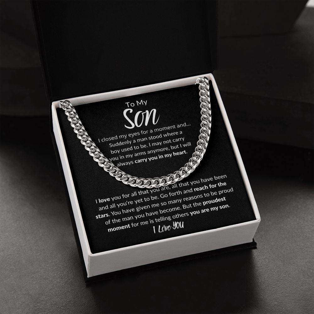 To My Son | Go Forth and Reach for the Stars | Cuban Link - ALL4THEGIFTOFIT