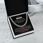 To My Man | You Complete Me | Cuban Link Chain - Gift for Husband, Soulmate, Fiance, Boyfriend - ALL4THEGIFTOFIT