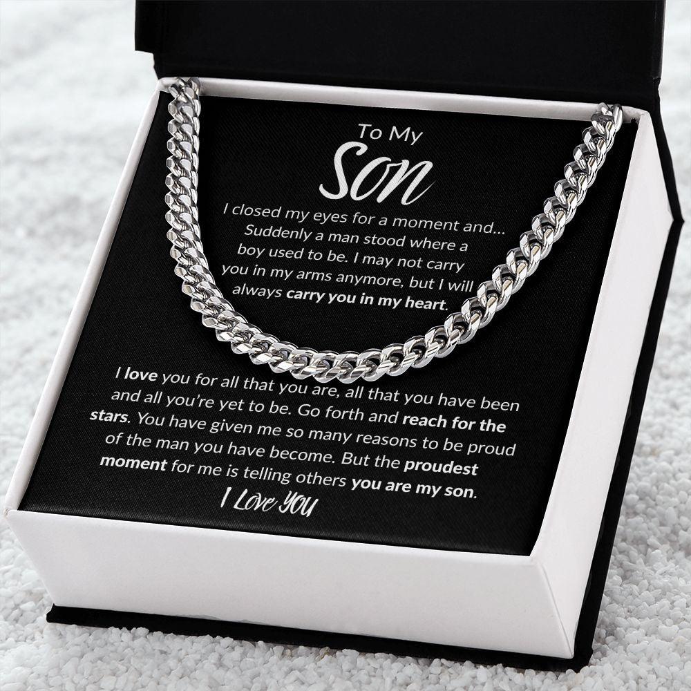 To My Son | Go Forth and Reach for the Stars | Cuban Link - ALL4THEGIFTOFIT